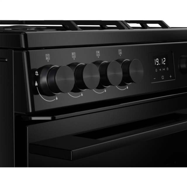 Belling FSA VISION 60DF 60cm Dual Fuel Cooker with Double Oven - Black
