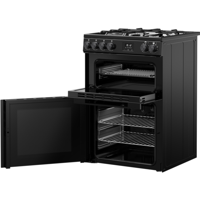 Belling FSA VISION 60DF 60cm Dual Fuel Cooker with Double Oven - Black