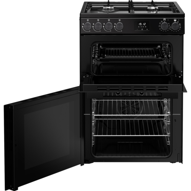 Belling FSA VISION 60DF 60cm Dual Fuel Cooker with Double Oven - Black