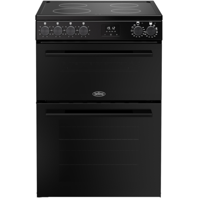 Belling FSA VISION 60E 60cm Electric Ceramic Cooker with Double Oven - Black