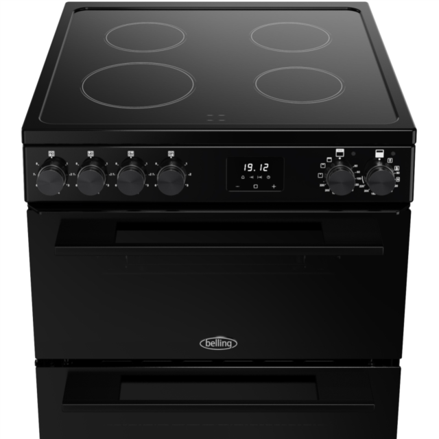 Belling FSA VISION 60E 60cm Electric Ceramic Cooker with Double Oven - Black