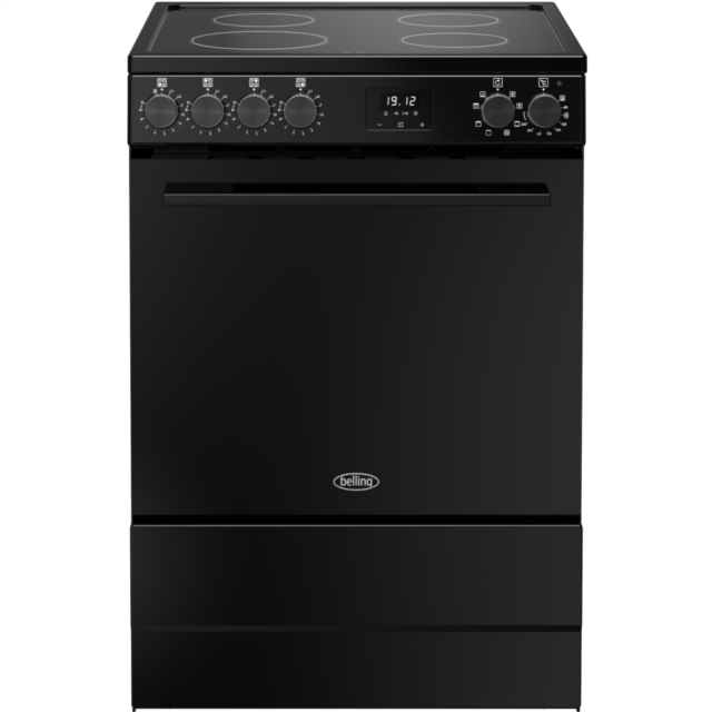 Belling FSA VISION SGL 60Ei 60cm Electric Induction Cooker with Single Oven - Black