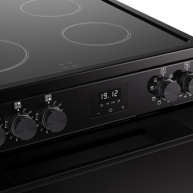 Belling FSA VISION SGL 60Ei 60cm Electric Induction Cooker with Single Oven - Black