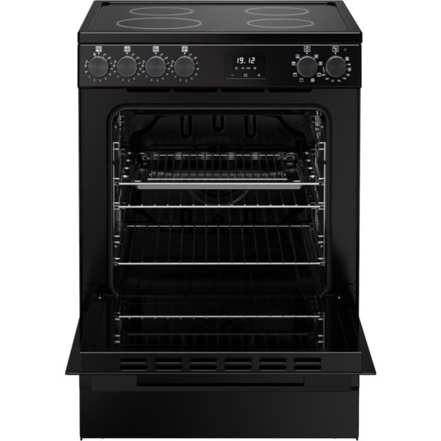 Belling FSA VISION SGL 60Ei 60cm Electric Induction Cooker with Single Oven - Black