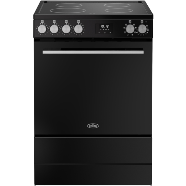 Belling FSA VISION SGL 60Ei 60cm Electric Induction Cooker with Single Oven - Black & Silver Steel