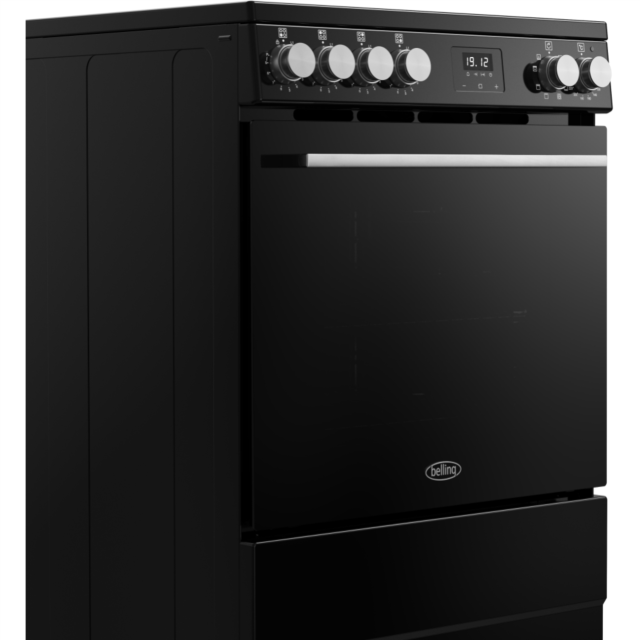 Belling FSA VISION SGL 60Ei 60cm Electric Induction Cooker with Single Oven - Black & Silver Steel