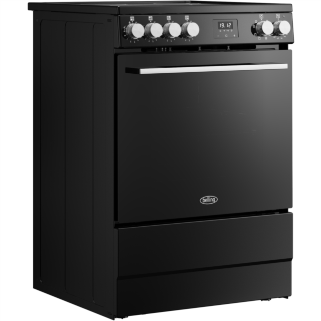 Belling FSA VISION SGL 60Ei 60cm Electric Induction Cooker with Single Oven - Black & Silver Steel