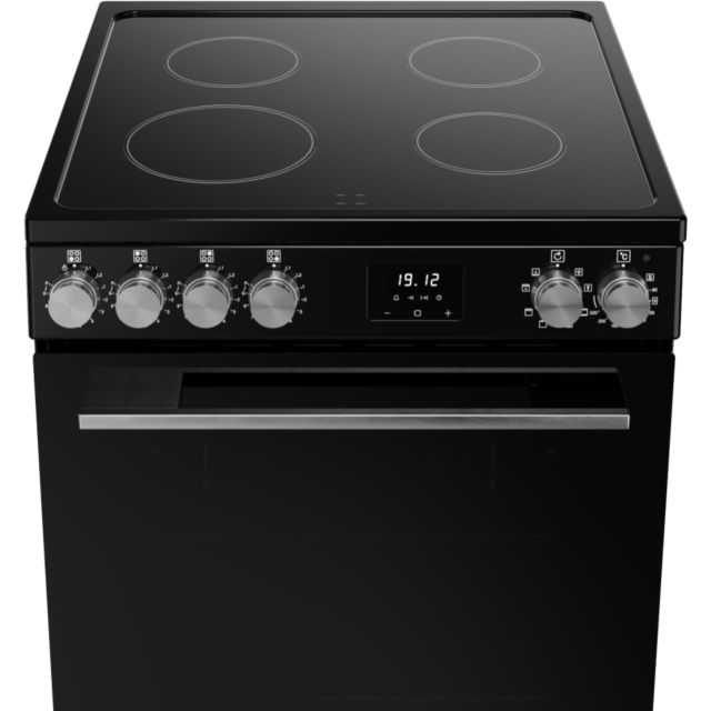 Belling FSA VISION SGL 60Ei 60cm Electric Induction Cooker with Single Oven - Black & Silver Steel