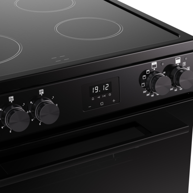 Belling FSA VISION 60Ei 60cm Electric Induction Cooker with Double Oven - Black