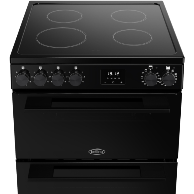 Belling FSA VISION 60Ei 60cm Electric Induction Cooker with Double Oven - Black