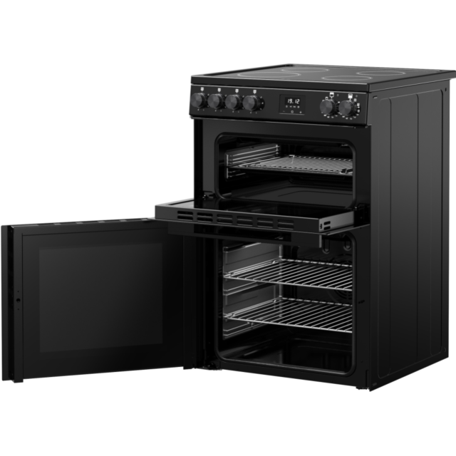 Belling FSA VISION 60Ei 60cm Electric Induction Cooker with Double Oven - Black