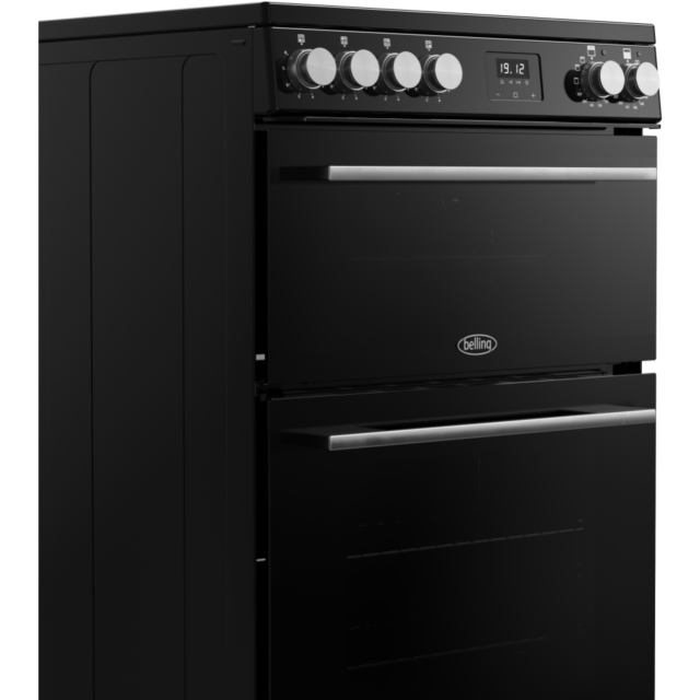 Belling FSA VISION 60Ei 60cm Electric Induction Cooker with Double Oven - Black & Silver Steel