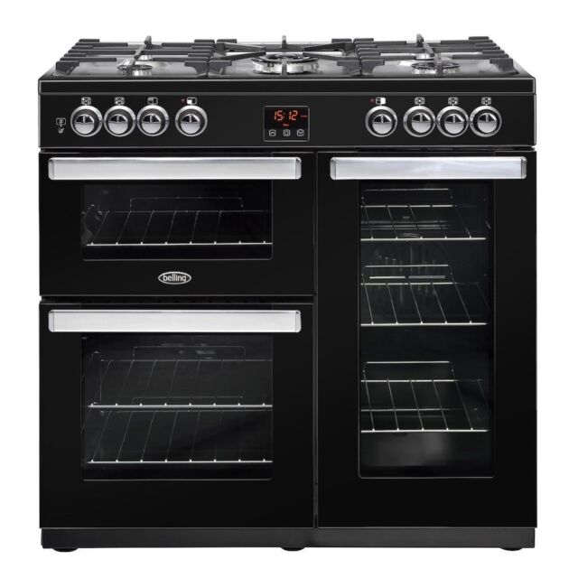 Belling  Cookcentre 90DFT B 90cm Dual Fuel Range Cooker