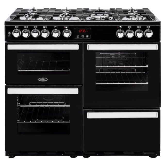 Belling  Cookcentre 100DF B 100cm Dual Fuel Range Cooker