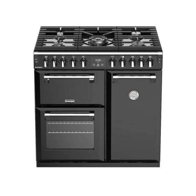 Stoves ST RICH S900DF BK 90cm Dual Fuel Range Cooker