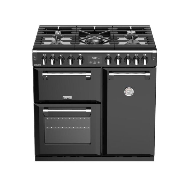Stoves ST RICH S900DF BK 90cm Dual Fuel Range Cooker