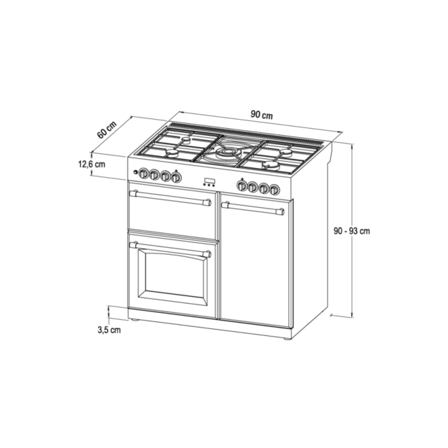 Stoves ST RICH S900DF CC 90cm Dual Fuel Range Cooker