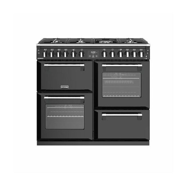 Stoves ST RICH S1000DF BK 100cm Dual Fuel Range Cooker