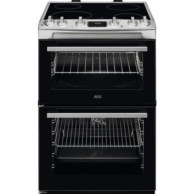 AEG CCX6540ACM Ceramic Electric Cooker with Double Oven