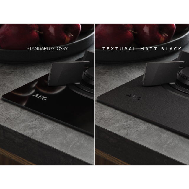AEG HKB64341NL 60cm Gas on Glass Hob - Black Glass
