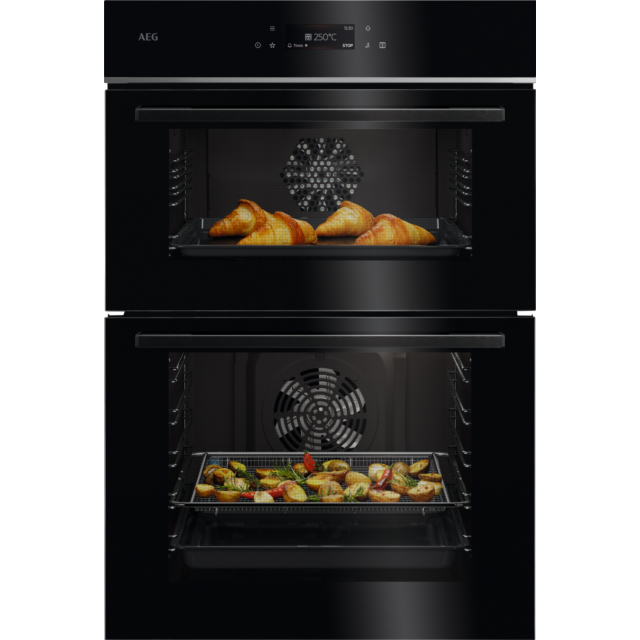 AEG TE7CP61B Built-In Double Oven - Black