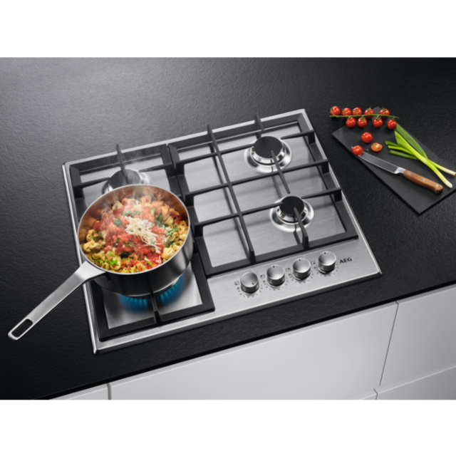 AEG HGX6400SM Slimline Gas Hob
