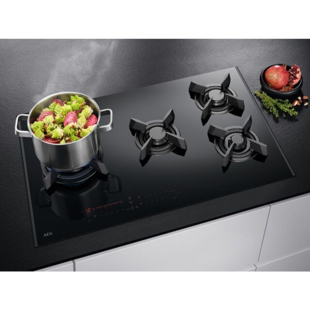 AEG HVB8453IB 9000 Series 80cm 4 Burner Gas Hob