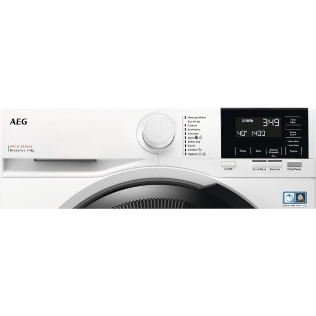 AEG LFR61944B 6000 Series Front Loading Full Size 9kg Washing Machine