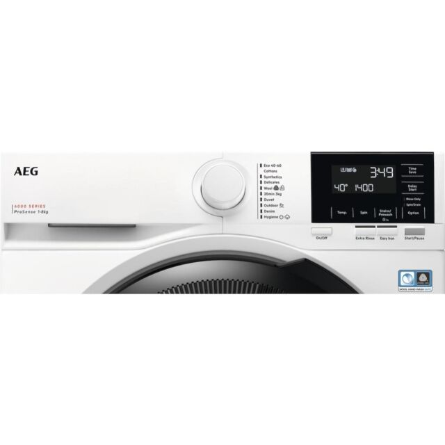 AEG LFR61844B 6000 Series Short Front Loading Full Size 8kg Washing Machine