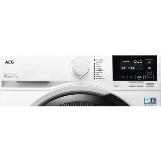 AEG LFR61144B 6000 Series Front Loading Full Size 10kg Washing Machine