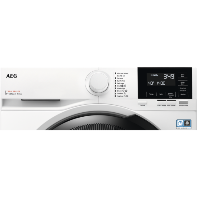 AEG LFR71864B 7000 Series Short Front Loading Full Size 8kg Washing Machine