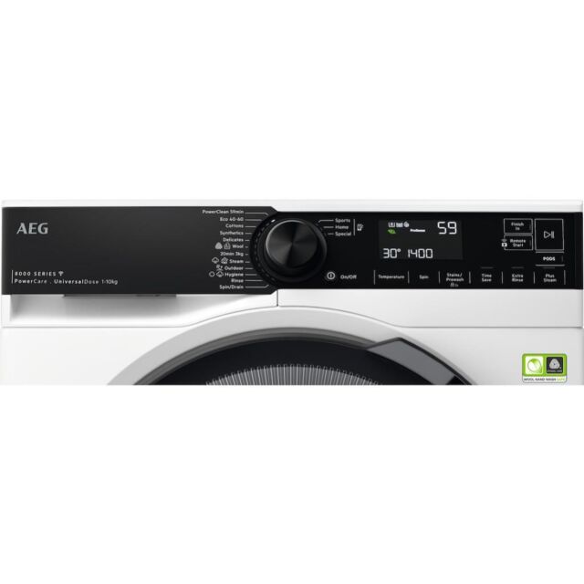 AEG LFR84146UC 8000 Series UniversalDose Front Loading Full Size 10kg Washing Machine