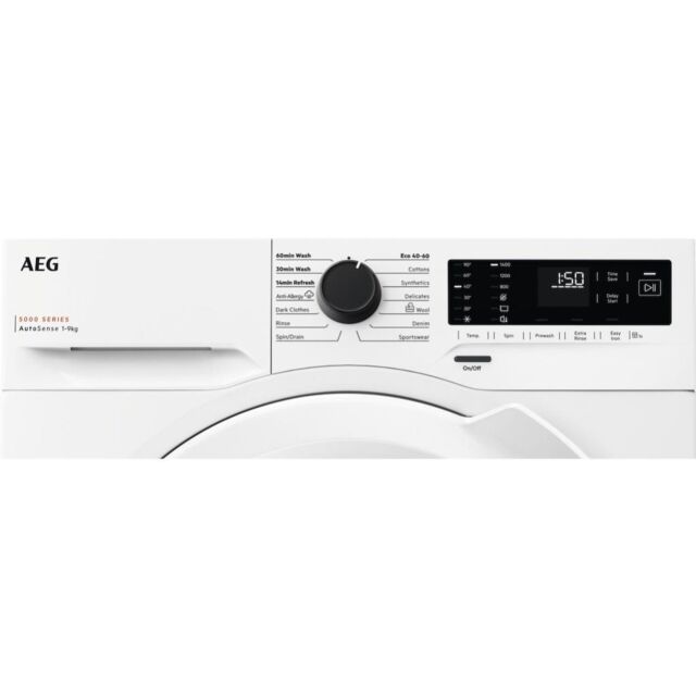 AEG LFX50942B 5000 Series Front Loading Full Size 9kg Washing Machine