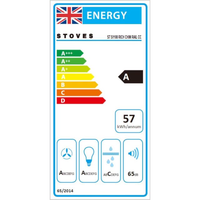 Stoves ST S1100 RICH CHIM RAIL CC 110cm Hood