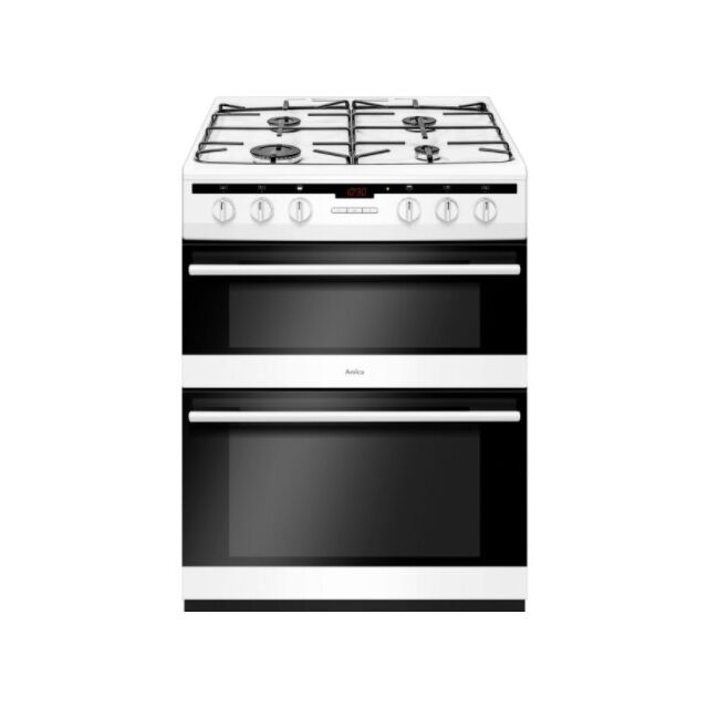 Amica AFG6450WH 60cm Freestanding Gas Double Oven with Gas Hob