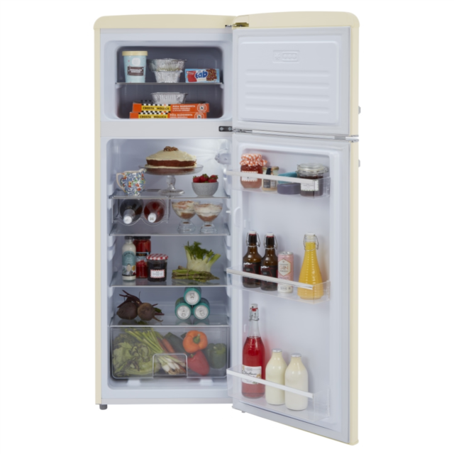 CDA Betty Barley Retro 55cm Freestanding Top Mount Fridge Freezer
