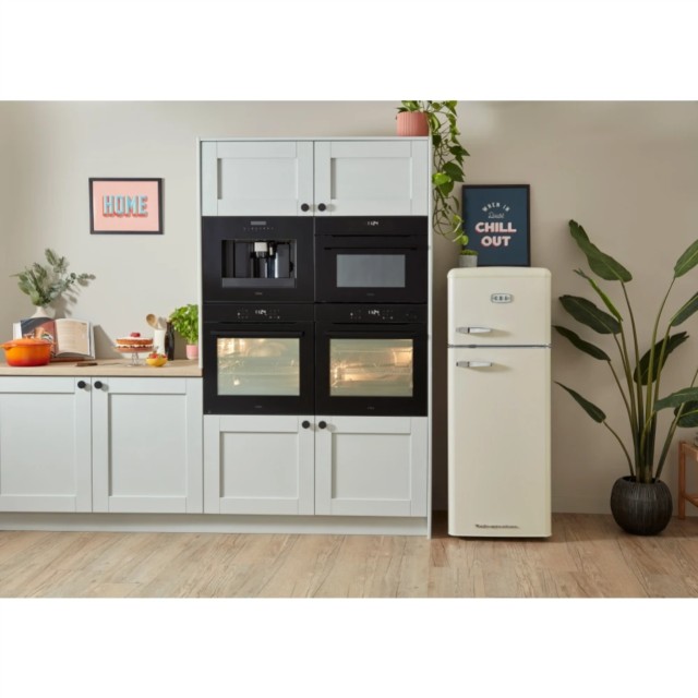 CDA Betty Barley Retro 55cm Freestanding Top Mount Fridge Freezer