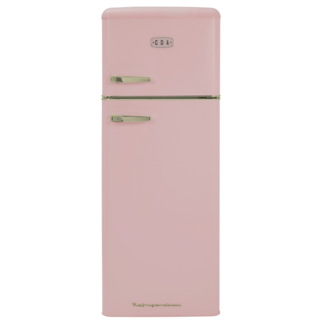 CDA Betty Tea Rose Retro 55cm Freestanding Top Mount Fridge Freezer