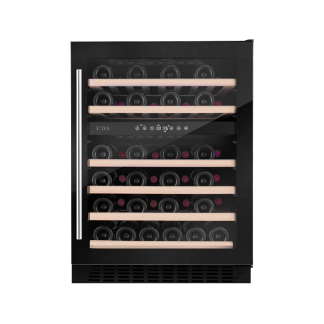 CDA CFWC604BL 60cm Freestanding/Undercounter Dual Zone Wine Cooler