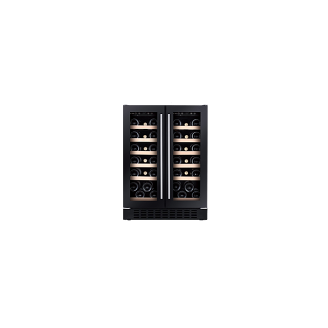 CDA CFWC624BL 60cm Freestanding/Undercounter Double Door Wine Cooler