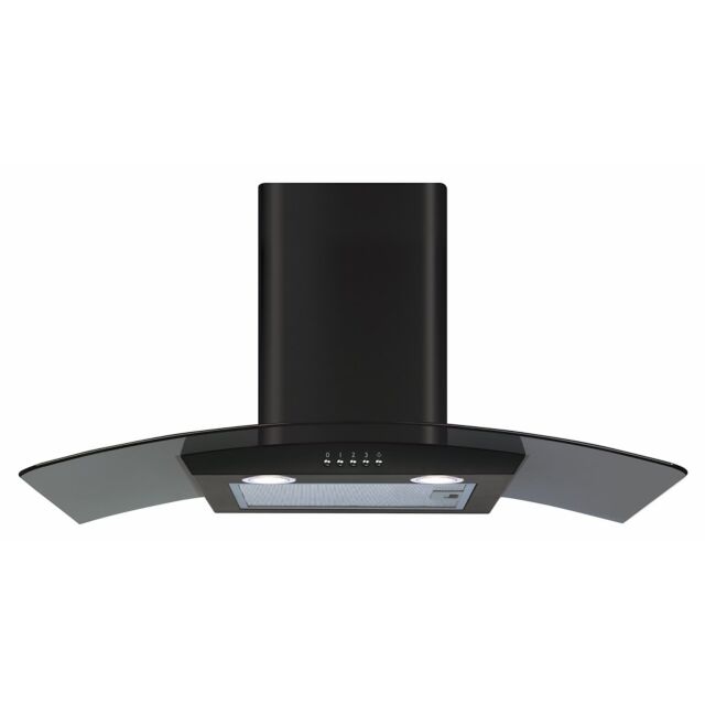 CDA ECP82BL 80cm Curved Glass Extractor