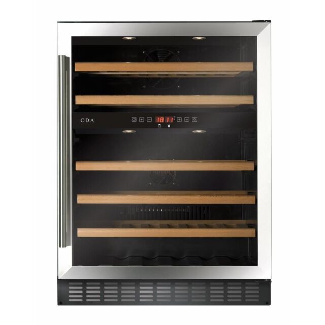CDA FWC604SS 60cm Freestanding Undercounter Dual Zone Wine Cooler