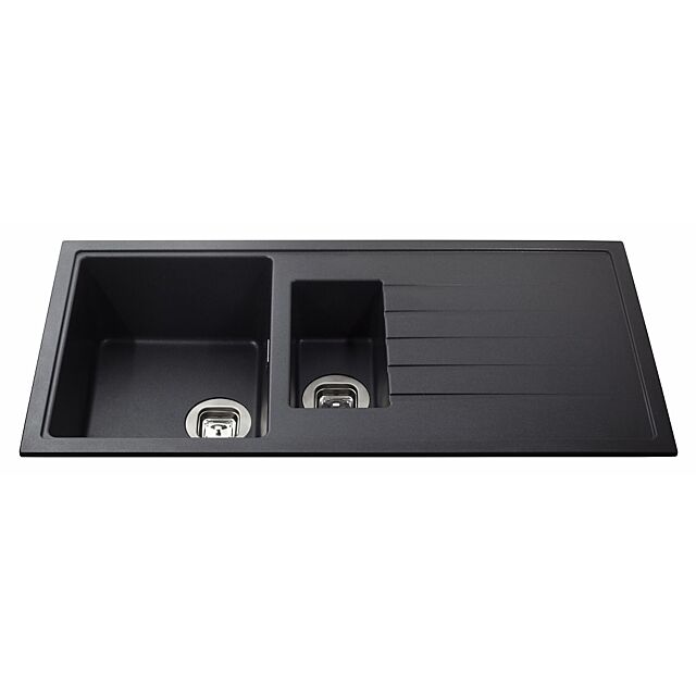 CDA KG44BL Composite One And A Half Bowl Sink