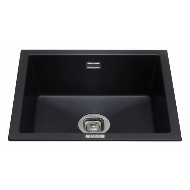 CDA KMG24BL Composite Undermount Inset Single Bowl Sink