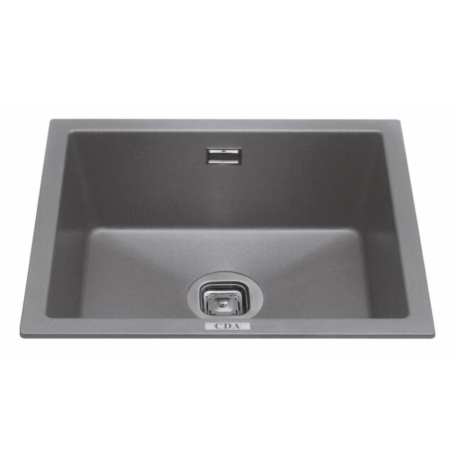 CDA KMG24GR Composite Undermount Inset Single Bowl Sink