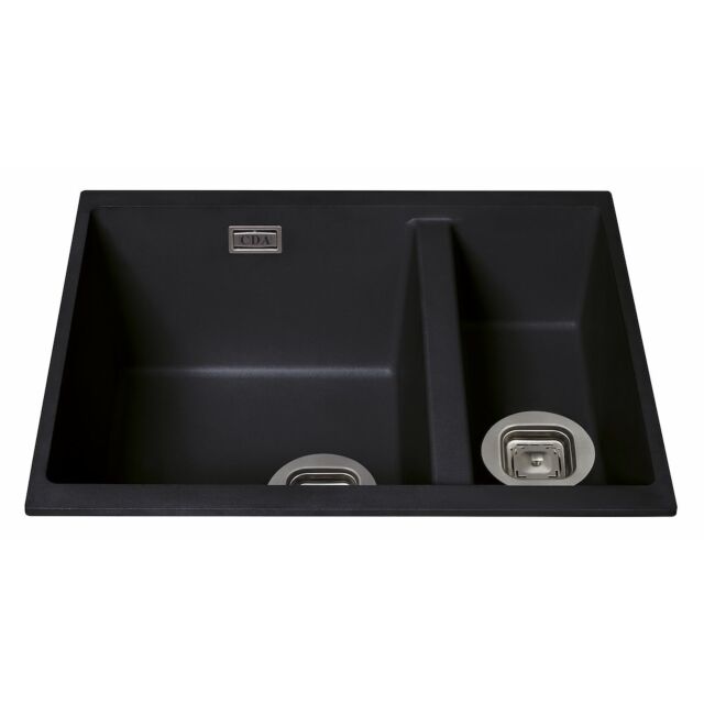 CDA KMG31BL Composite Undermount Inset One And A Half Bowl Sink