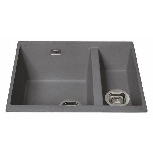 CDA KMG31GR Composite Undermount Inset One And A Half Bowl Sink