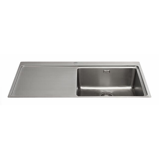 CDA KVF21LSS Single Bowl Flush-Fit Sink with Left Hand Drainer
