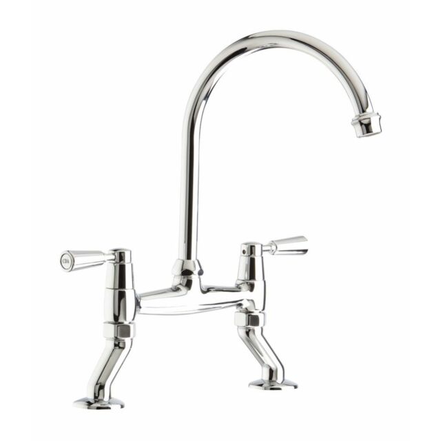 CDA TT56CH Traditional Quarter Turn Bridge Mixer Tap