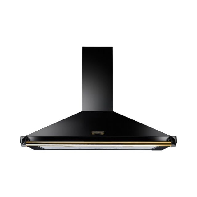 Rangemaster CLAHDC90BB/ Classic 90cm Hood Black Brass Rail